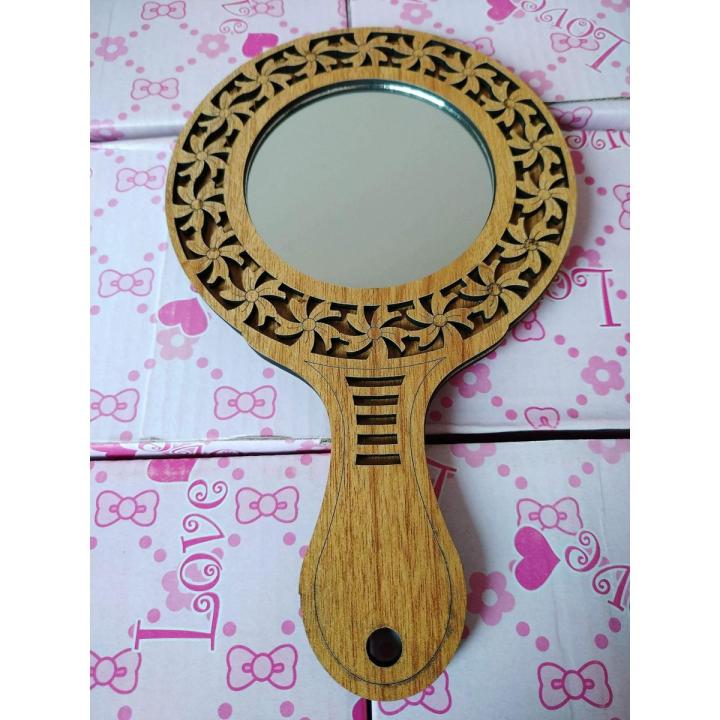 Wooden Hand Mirror