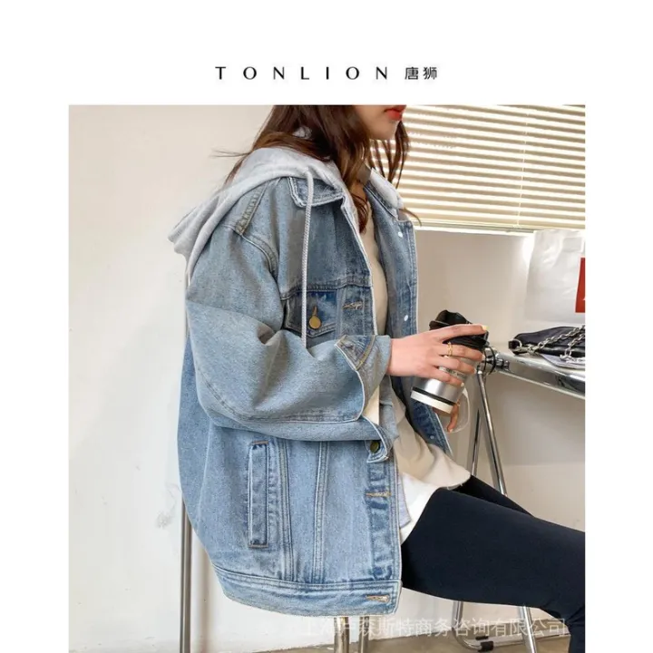 Tonlion%202024%20New%20Spring%20and%20Autumn%20Denim%20Coat%20Women's%20Korean-Style%20Loose%20Hooded%20Denim%20Clothes%20Jacket%20Women's%20Short%20Coat%20-%20Image%202