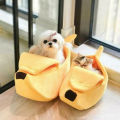 Banana Cat Bed House Funny Cute Cozy Cat Mat Beds Warm Durable Portable Pet Basket Kennel Dog Cushion Cat Supplies Multicolor. 
