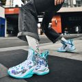 Basketball Shoes for Men Cushioning Basketball Sneakers Men's High-top Outdoor Sports Sneakers Breathable Athletic Shoes.