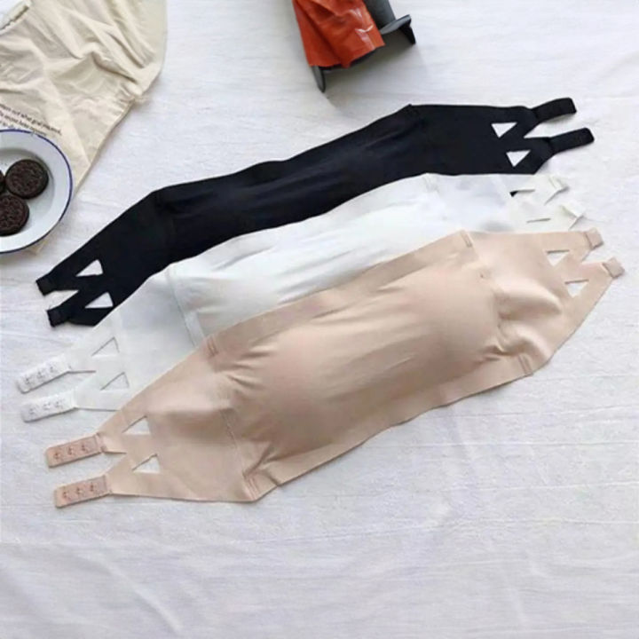 Premium Silk Tube Strapless Padded Push Up Bra For Women-One Piece