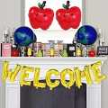 WELCOME Foil Balloon Set - 7 Piece Letter. 