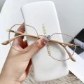 Korean Style Round Reading Glasses Computer Frame Alloy Women Prebyopia Anti Blue Light Spectacles Eyeglasses 0 +1.5 +2 +2.5 +3.
