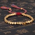 Bohemian Adjustable Rope Bracelet For Women Men Handmade Thread Bracelets Buddhist Cotton Copper Beads Pulseras. 