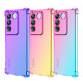 lthmy for Vivo V27 5G Gradient Color Case Cover Soft TPU Silicone Phone Cases Back Cover Shockproof Casing.