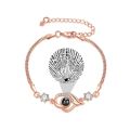 Factory direct sales in 100 languages, I love you projection bracelet, couple customization, simple to send girlfriends, Korean version of hand ornaments.