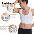 Fashions Men Chest Binder Gynecomastia Compression Vest for Post Surgery Breathable Buckle Underwear Tank Top Breast Reduction Shapewear.