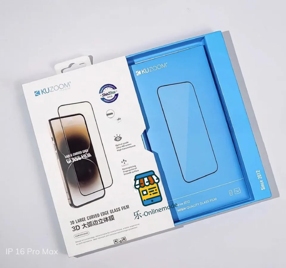 KUZOOM Screen Protector For iPhone 16/16 Pro/16 Pro Max Screen Protector  KUZOOM Tempered Glass For iPhone