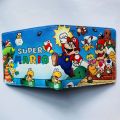 Super Mario Bros Short Wallet PU Material Half Fold Leather Card Holder Coin Purse. 