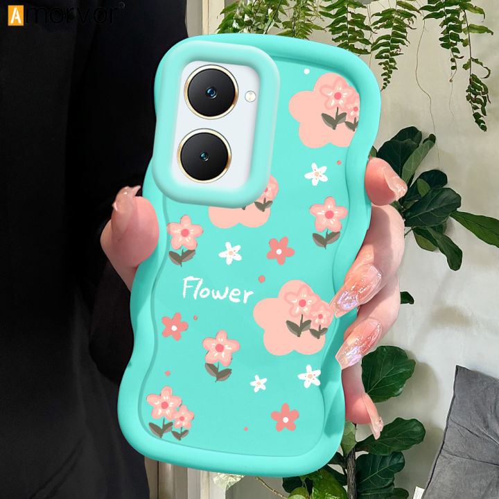 AMORVOR%20for%20Vivo%20Y03%20Y18%20Y18E%20Y18S%20Back%20Cover%20Pretty%20Flowers%20Pattern%20Luxury%20Phone%20Case%20Macaron%20Wave%20Soft%20Silicone%20Mobile%20Cover%20-%20Image%202