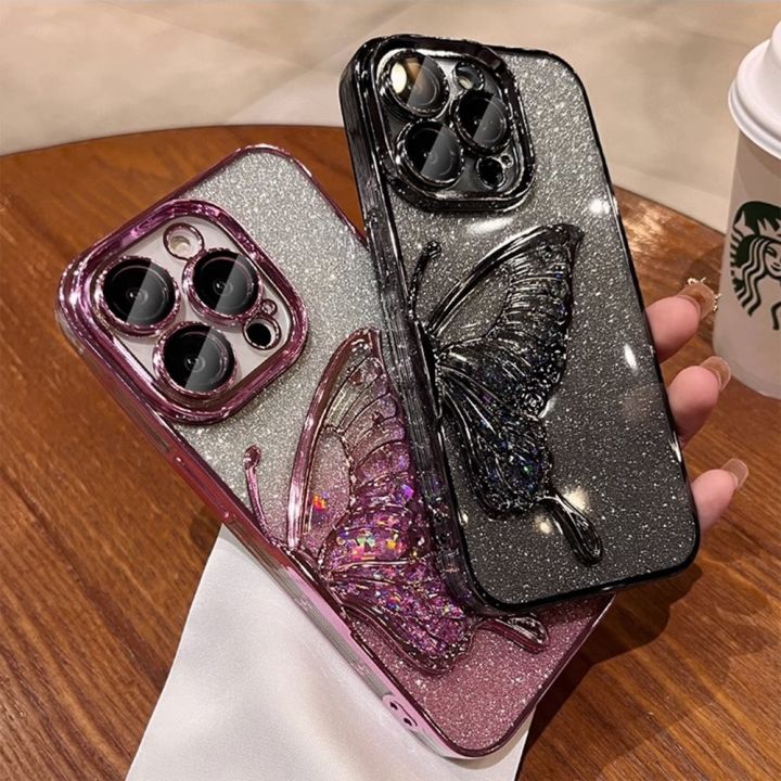 Gradient%20Glitter%20Butterfly%20Phone%20Case%20for%20IPhone%2012%2013%2014%2015%20Pro%20Max%20Soft%20TPU%20Case%20with%20Camera%20Protector%20Shockproof%20Cover%20-%20Image%205