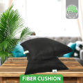 Standard Fiber Cushion, Tissue Fabric, Black, (16"x16")_Set of 2. 