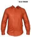 Solid Color Fashionable Long Sleeve Shirt For Man - Orange – Shirt. 