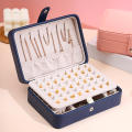 Portable Double Layer Jewelry Box Protect Large Capacity PU Leather Jewelry Organizer PU Leather Jewelry Organizer for Accessory Gift for Women Jewelry Display Organizer Accessory. 