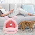 Lovely Cat Nest Comfortable Universal Cat Bed House for Cats and Small Dogs S Pink. 