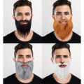 1pc DIY Fancy Dress Fake Beard Long Fluff Beards Cosplay Costume Props Santa Claus Beard Eyebrows Mustache Christmas Party Suppl. 