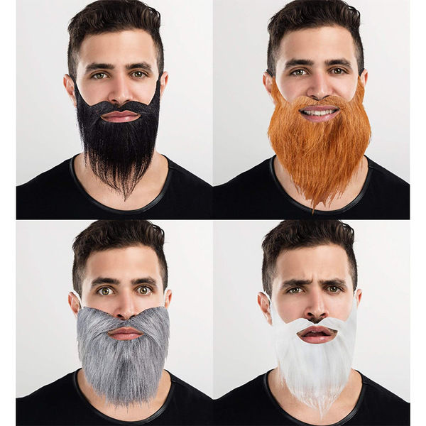 1pc DIY Fancy Dress Fake Beard Long Fluff Beards Cosplay Costume Props Santa Claus Beard Eyebrows Mustache Christmas Party Suppl