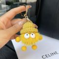 Mink fur small briquette pendant, car key chain pendant, Korean ins net red plush school bag, bag ornament gift. 