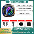 【Good-Love Store】（NEW）BlueWow X76Pro Latest Wireless Charging Semiconductor Mobile Phone Radiator With Three Adjustable Speeds Digital Temperature Display Magnetic Suction and Back Clip Dual Fixation Mobile Phone Radiator. 