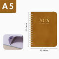 2025 Planner Management Portable Leather Notebook A5 Cover Diary for Office Student Personal Travel Professional. 