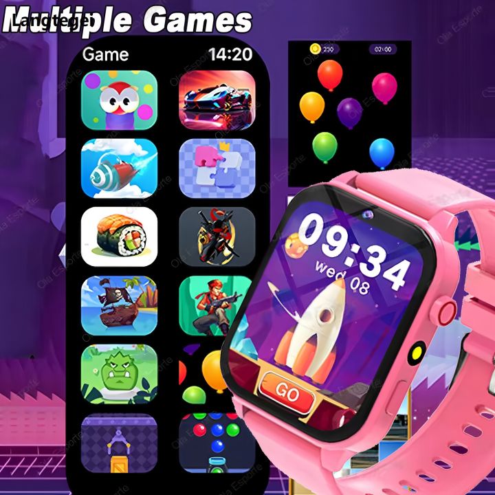 100+ Game SmartWatch Kid Child HD Screen Lighting Music Smart Watch Boy Girl Gift Children Smartwatch For IOS Android 2025 New