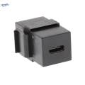 5Pcs Black Type C Insert Type Keystone Wall Jacks Female Adapter USB C. 
