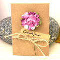 5/10pcs Handmade Dry Flower DIY Kraft Paper Invitation Greeting Card Inner Paper With Ribbon Envelope Seals Wedding Favors.