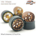 1/64 Wheels with Rubber Tires BBS LM-R Large Size Refitting Parts for Diecast Model Car Hot Wheels Matchbox Tomica D:13mm 1 Set. 