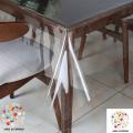 PVC 12mm Transparent Clear Dining Table Cover mat / Cloth Waterproof Protector - For 6 Chair ( 7 fit by 4.7 fit ). 