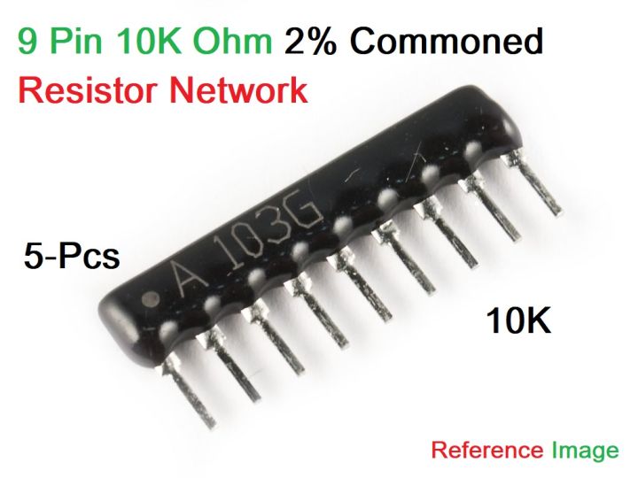 3Pcs-%20Resistor%20A09-103%20Network%209%20Pin%2010K%20Commoned%20Resistor%2010K%20Ohm%20Tolerance%20%C2%B12%25%20Common%20Connected%20Network%20Array%20Resistor%20Electronics%20Circuitry%20&%20Parts%20-%20Image%202