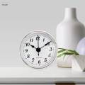 Mini Clock Insert Round Clock Fit-up Simple Design Rubber Front with Arabic Numeral.