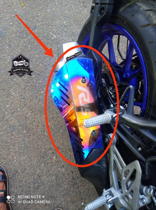 YAMAHA%20R15M%20/%20R15%20V4%20Motorcycle%20Exhaust%20Muffler%20Pipe%20Heat%20Shield%20Guard%20Cover%20Protector%20or%20Silencer%20Cover%20-%20Image%207