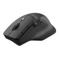 Delux M913GX Wireless Bluetooth Mouse with Side Scroll Wheel Multi-Device Ergonomic Mouse with 1600DPI 7 Buttons For PC Computer. 