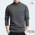 Premium Quality Dark Gray Color Cotton High Neck Full Sleeve Sweater for Men.