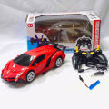 2 in 1 RC Car Driving Sports Cars drive Transformation Robots Models Remote Control Car With Cool Lights Boy Baby Xmas Gift. 