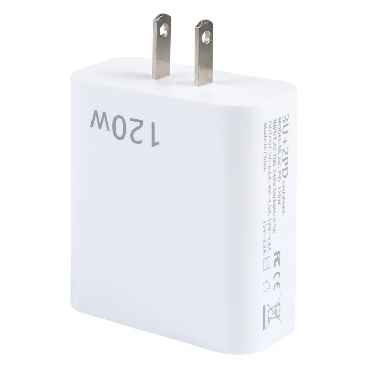 120W%20Dual%20PD%20Type-C%20+%203%20x%20USB%20Multi%20Port%20Charger,%20US%20Plug%20-%20Image%202