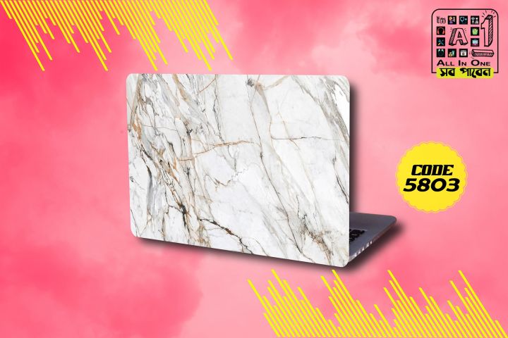 Carrara Marble Design Laptop Sticker