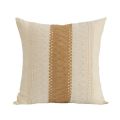Bohemia Cushion Cover 45x45cm Beige Pillow Cover Handmade Square Boho PillowcaseLliving Room Bed Room Home Decoration. 