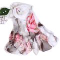 2024 New Fashion Women Floral Printing Beach Silk Scarf Shawls Female Long Wraps Beach Sunscreen Hijab. 