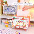 Cute Multifunction Tissue Box Holder Square for Home Kawaii Desktop Decor Tv Tissue Box Case Pink Phone Holder Storage Organizer. 