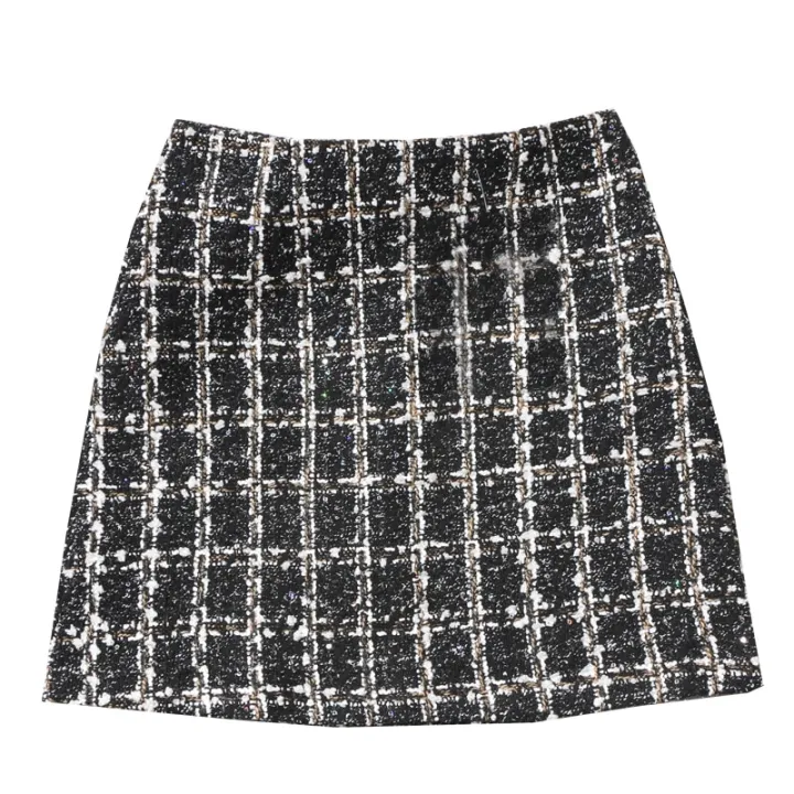 2022%20New%20Tweed%20Skirt%20Spring%20Autumn%20Clothing%20for%20women%20Korean%20Elegant%20Plaid%20Cute%20Bottoms%20for%20Ladies%20A%20Line%20Short%20Mini%20Skirts%20-%20Image%203