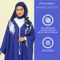 Hiba Royal Blue Cherry Georgette Abaya Women 1122 000061. 