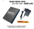 WGP Mini UPS 10400 mAh DC UPS for Onu, CCTV & Router, 5v 9v 12v  Volt Output including Charger. 
