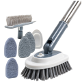 1Set Shower Scrubber Cleaning Brush Tile Cleaners Brush Tub&Tile Stiff Bristle Scrubber Brush for Bathroom Toilet Wall Glass Tub Tile Sink A. 