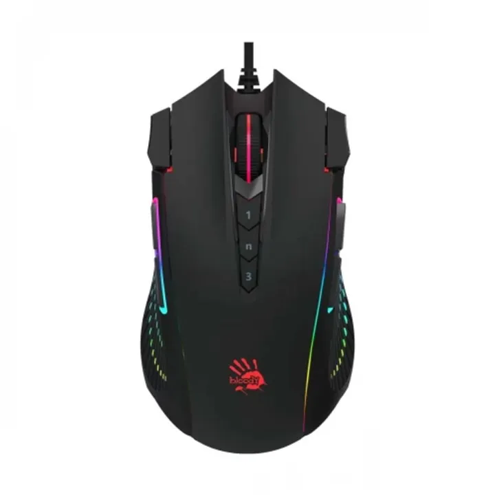 A4Tech Bloody J90S 2 Fire RGB Animation Black Gaming Mouse