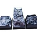 Mechanical keyboard personality keycaps translucent resin Great Wall Snow Mountain Valley Gulou ink wind keycaps.