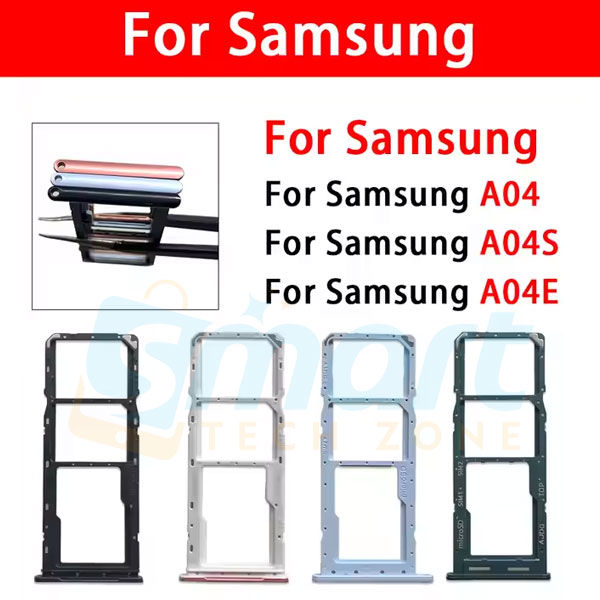 Samsung Galaxy A04 A04e A04s Sim Tray Micro SD Card Slot with Sim Ejector Pin Replacement Part