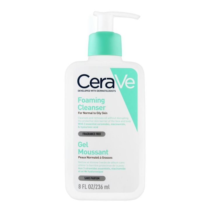 CeraVe Fragrance Free Foaming Cleanser, ormal o Oily Skin, 236ml
