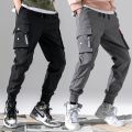 Cargo Pants Men Vintage Fashion Male hop  Black Greyckets Joggers Pants Man Safari Style Sweatpants Overalls 5XL. 