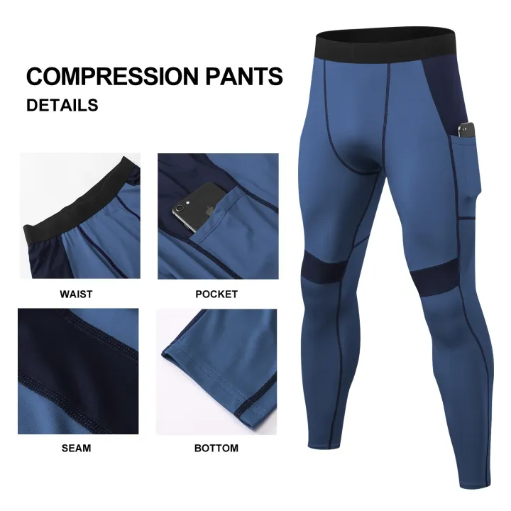 Men's%20Compression%20Pants%20Sports%20Workout%20Running%20Tights%20Athletic%20Leggings%20with%20Pocket%20Cool%20Dry%20Base%20Layer%20for%20All%20Season%20New%20Style%20-%20Image%203